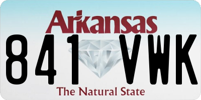 AR license plate 841VWK