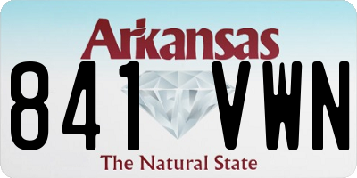 AR license plate 841VWN