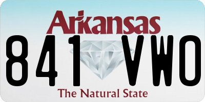 AR license plate 841VWO
