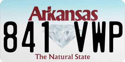 AR license plate 841VWP