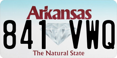AR license plate 841VWQ