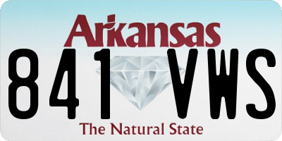 AR license plate 841VWS