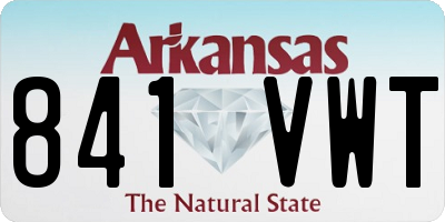AR license plate 841VWT