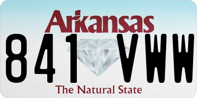 AR license plate 841VWW