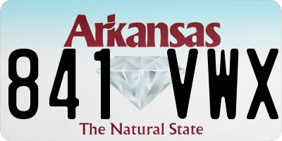 AR license plate 841VWX