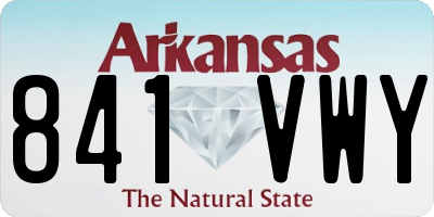 AR license plate 841VWY