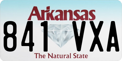 AR license plate 841VXA