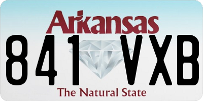 AR license plate 841VXB