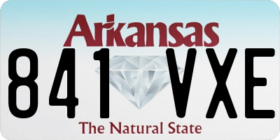 AR license plate 841VXE