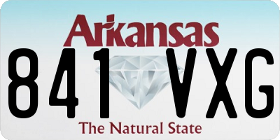AR license plate 841VXG