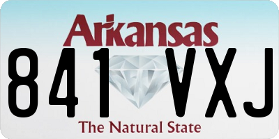 AR license plate 841VXJ
