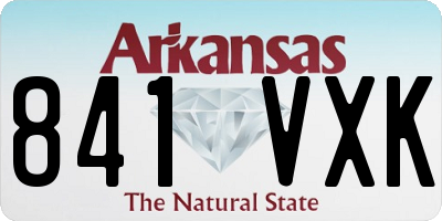 AR license plate 841VXK