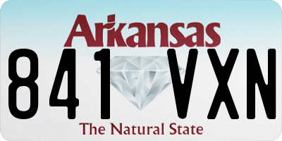 AR license plate 841VXN