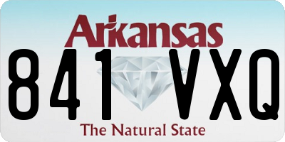 AR license plate 841VXQ