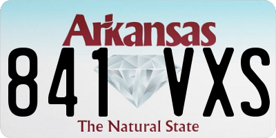 AR license plate 841VXS
