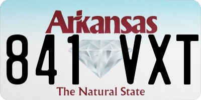 AR license plate 841VXT