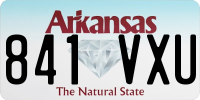 AR license plate 841VXU