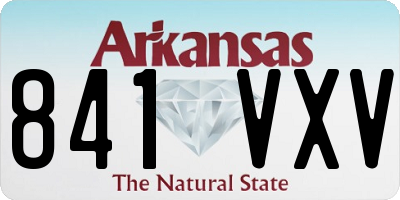 AR license plate 841VXV