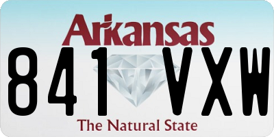 AR license plate 841VXW