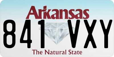 AR license plate 841VXY