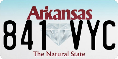 AR license plate 841VYC