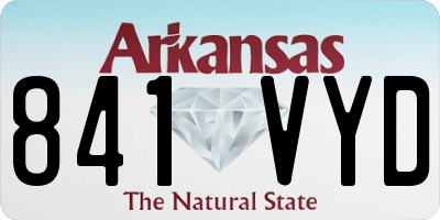 AR license plate 841VYD