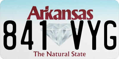 AR license plate 841VYG