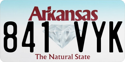 AR license plate 841VYK