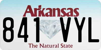 AR license plate 841VYL