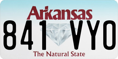 AR license plate 841VYO