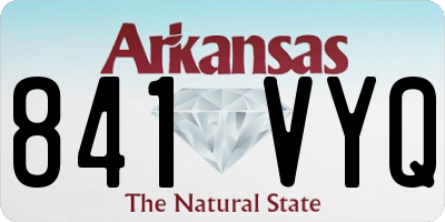 AR license plate 841VYQ