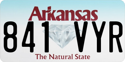 AR license plate 841VYR