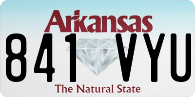 AR license plate 841VYU