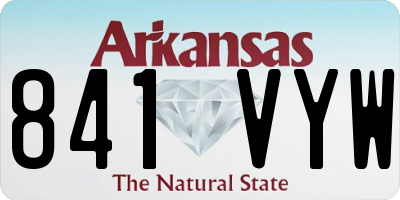 AR license plate 841VYW