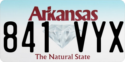 AR license plate 841VYX