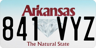AR license plate 841VYZ