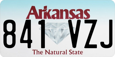 AR license plate 841VZJ