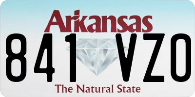 AR license plate 841VZO