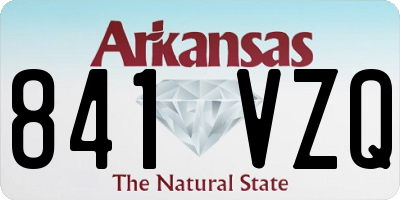 AR license plate 841VZQ