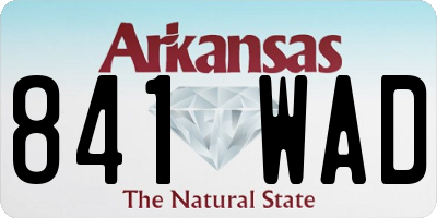 AR license plate 841WAD