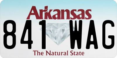 AR license plate 841WAG