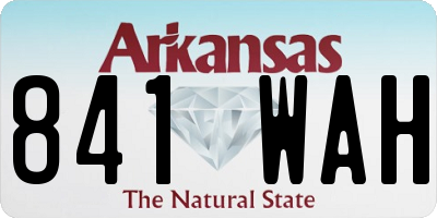 AR license plate 841WAH