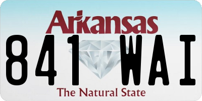 AR license plate 841WAI