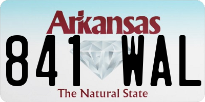 AR license plate 841WAL