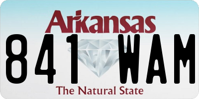AR license plate 841WAM