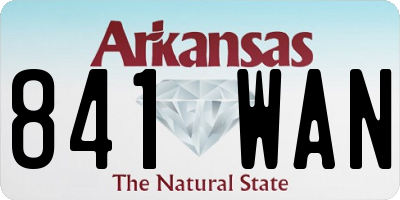 AR license plate 841WAN
