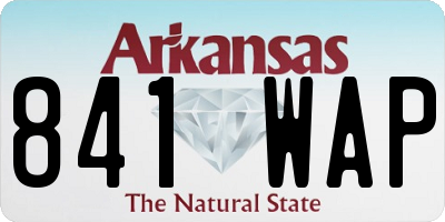 AR license plate 841WAP