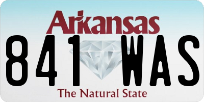 AR license plate 841WAS