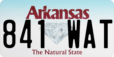 AR license plate 841WAT