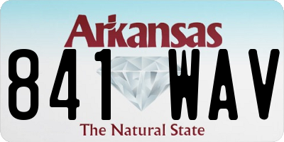 AR license plate 841WAV
